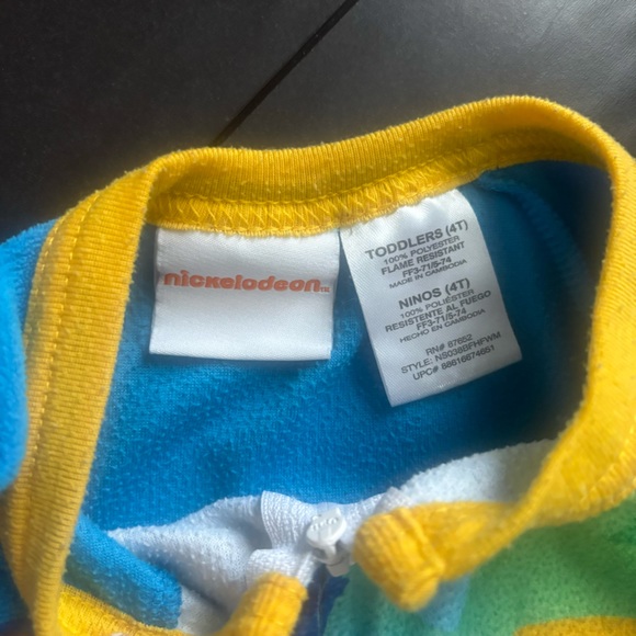Nickelodeon Bubble Guppies Fleece Neutral Fleece Zipper Footie Pajamas size 4T - Picture 3 of 4